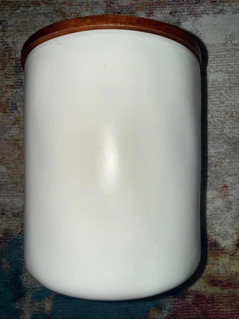 Hearth & Hand Stoneware Flour Canister with Wooden Lid